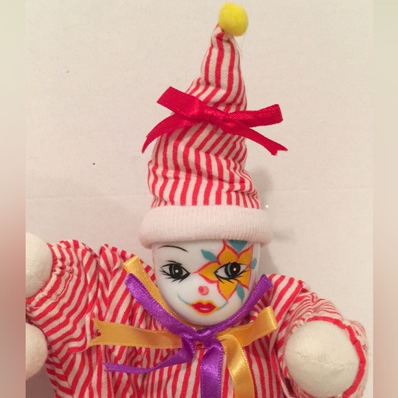 Vintage Porcelain Jester Clown Set. NEW - Picture 9 of 11
